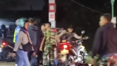 Salah Jalan, Geng Motor Masuk Kawasan Militer Dihajar Polisi Militer