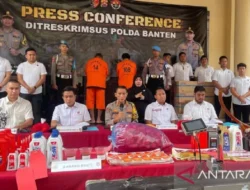 Pabrik Oli Palsu Beromzet Miliaran Berhasil Diungkap oleh Polda Banten