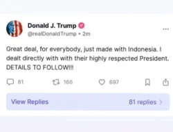 Trump Umumkan Kesepakatan Besar Dengan Indonesia Usai Dialog Langsung Dengan Prabowo