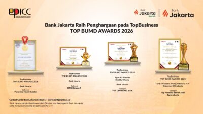Bank Jakarta Borong Penghargaan di TOP BUMD Awards 2026, Raih Bintang 5 hingga TOP CEO